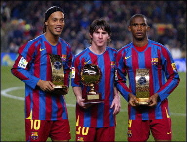 ronaldinho messi et eto'o